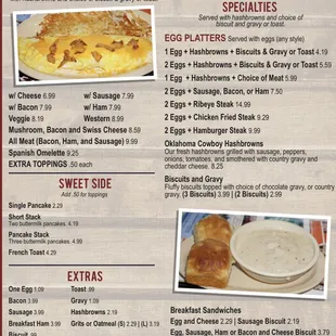 breakfast menu