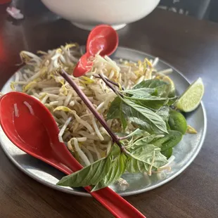 Bean Sprouts, Basil, Lime and Jalapeño slices