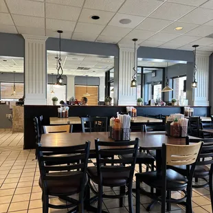 the dining area of a restaurant
