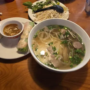 Summer roll &amp; b4? (Meatballs &amp; beef)