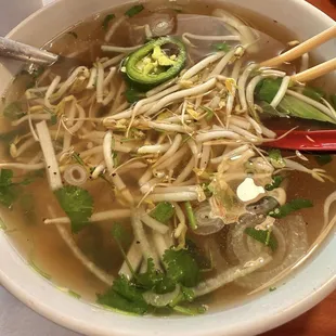 Savoring a bowl of pho at Pho Lucky--the most authentic in Detroit!