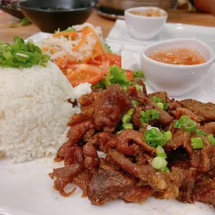 Broken rice with BBQ Pork