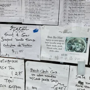 a display of food items