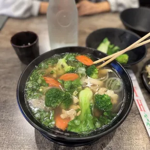 Chicken Pho + Steamed Veggies