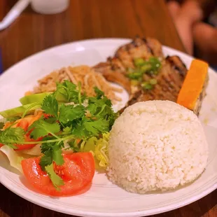 a plate of food on a table