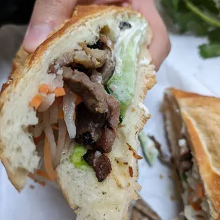 Grilled pork banh mi
