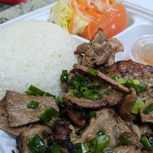Grilled pork over rice