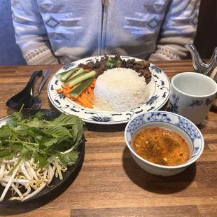 Grilled pork Rice Plate