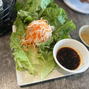 The Chicken lettuce wrap