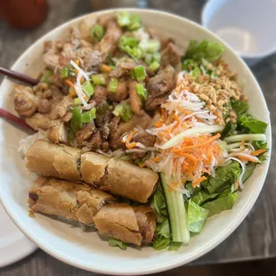 My 32. BBQ Chicken and Egg Rolls Rice Vermicelli