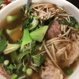 Wonton egg noodle soup