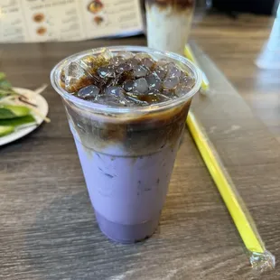 Taro boba coffee