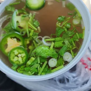 Pho steak soup