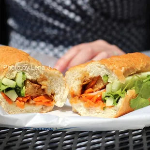 Banh Mi Dau Hu ($7.95 tofu banh mi)