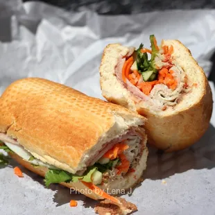 Banh Mi Thit Nguoi ($7.95 cold cut banh mi) - turkey roll, BBQ pork, ham &amp; pate