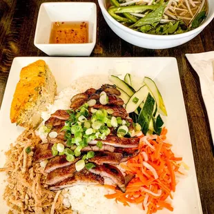 #10 Rice Platter + Pho Tai