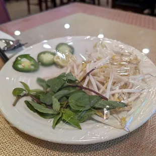 Veggie pho accoutrements