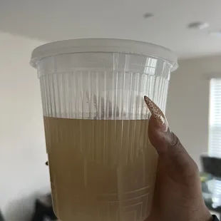 A half full broth? When I ordered a large?