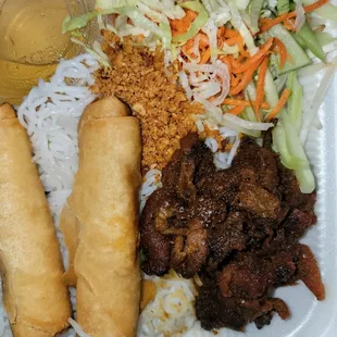 Grilled Pork with Egg Rolls Vermicelli