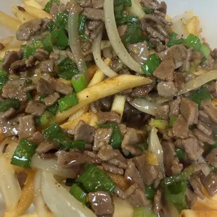 Beef garlic fries