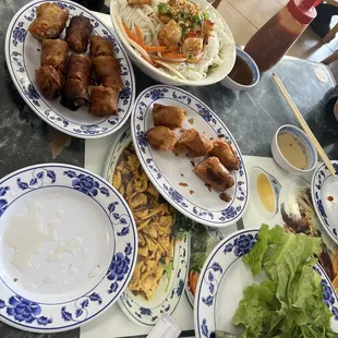 Look at the burned egg rolls!
