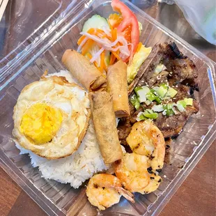 Grilled Pork Chop Combo Rice Plate.