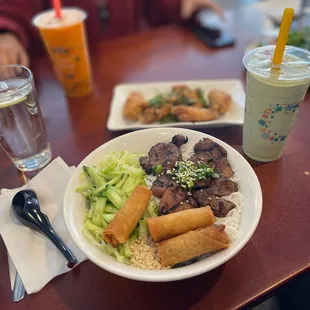 Eggrolls &amp; Grilled Pork Vermicelli Bowls
