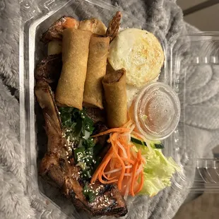 #55. Grilled Pork Chop Combo Plate