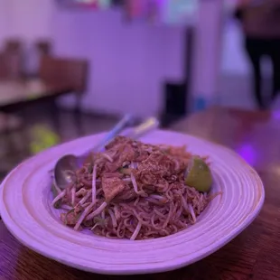 a plate of food on a table