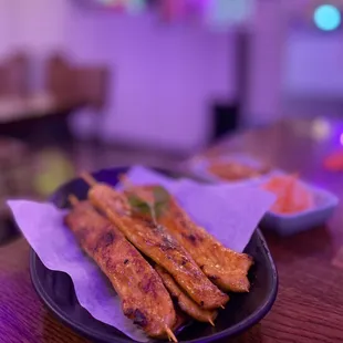 a plate of food on a table