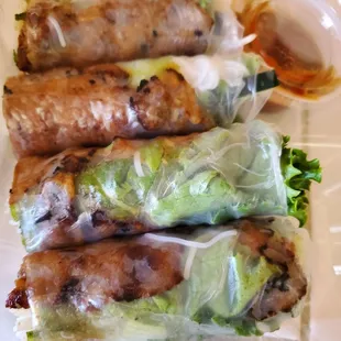 Grilled Pork Spring Rolls