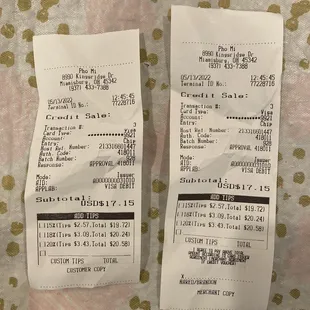 Actual price paid for salt and pepper fish