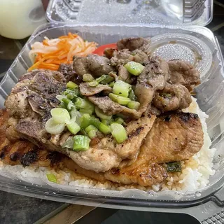 Grilled Pork Chop on Rice