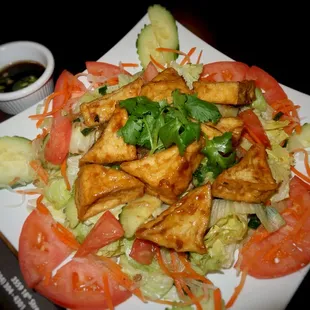 Lemongrass Fried Tofu Salad