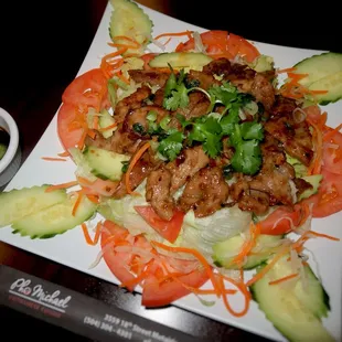 Grilled Lemongrass Pork Salad