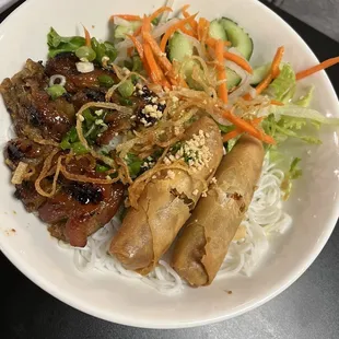 B2. Grilled Pork &amp; Egg Roll   Bun Thit Nuong Cha Gio - good