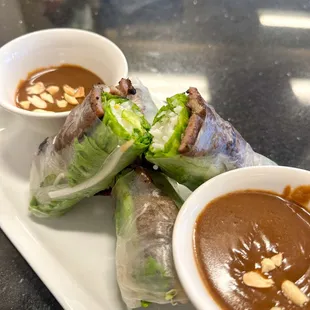 A6 Grilled pork spring rolls