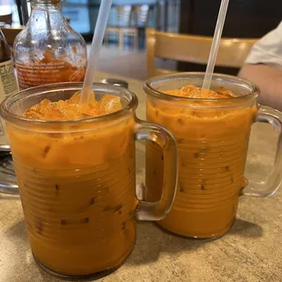 two cups of iced coffee
