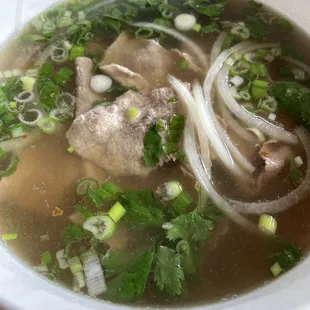 Regular rare beef pho