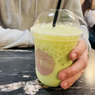 Honeydew Iced Milk Tea