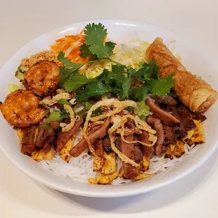  a bowl of asian food