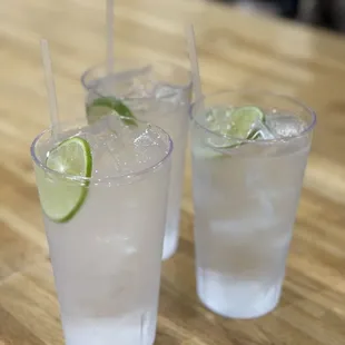 Waters with lime slices