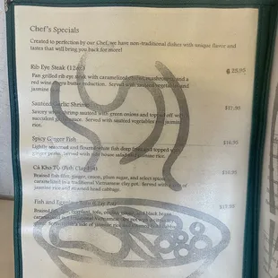 Chefs Specials