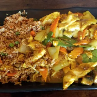 Chicken Curry with Fried Rice