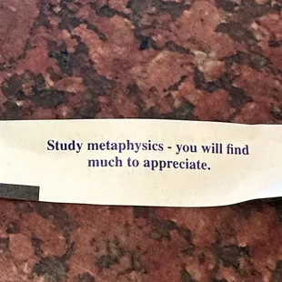 Oddly specific fortune