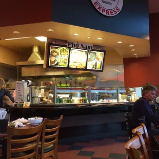 Yes there&apos;s a counter but you order at the table.