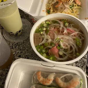 P1. Combination Special A12. Steamed Shrimp and Pork Fresh Spring Rolls Mango Salad Smoothies
