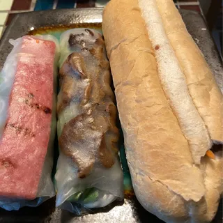A13. Grilled Vietnamese Pork Meatloaf Fresh Spring Rolls
