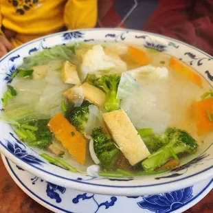 Veg pho with tofu