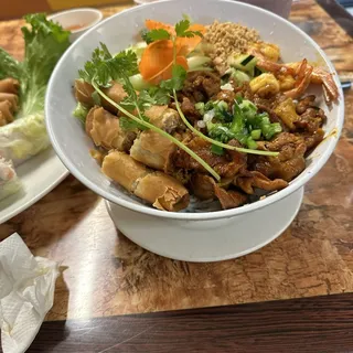 Bun Cha Gio Ga Nuong Tom